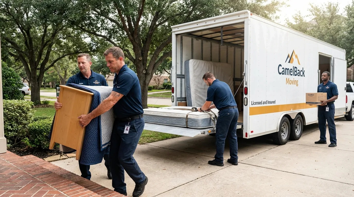 Crew loading residential truck for cross-state move from Wetumpka, AL