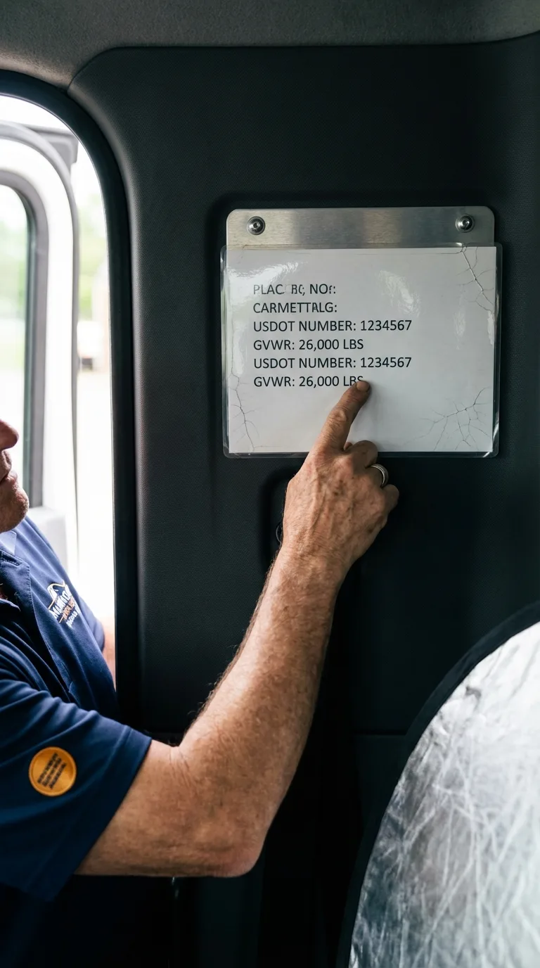 USDOT licensing placard verification in Wetumpka